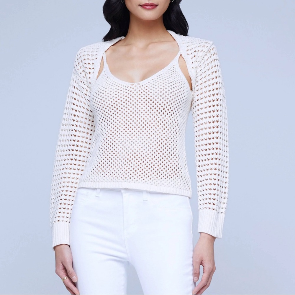 L’Agence Crochet Sammy Tank and Sweater Set